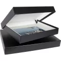 Archival Methods Onyx Portfolio Box 14 x 18 x 1.4 Black Buckram with White Interior