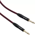 Kopul Premium Instrument Cable 1 4 Male to 1 4 Male with Braided Fabric Jacket 50