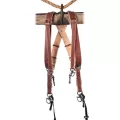 HoldFast Gear MoneyMaker 3-Camera Harness Chestnut Large