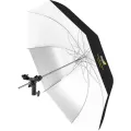 Impact Twin Shoe Umbrella Bracket with Convertible White Umbrella 32