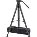 Vinten System Vision blue3 Head with Flowtech 75 Carbon Fiber Tripod Mid-Level Spreader and Rubber Feet