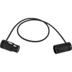 Cable Techniques Low-Profile 3-Pin XLR Female to 3-Pin XLR Male Adjustable-Angle Cable Black Caps 24