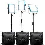 Dracast Pro Series LED1000 Daylight LED Light Panel V-Mount Interview 3-Light Kit