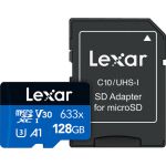 Lexar 128GB High-Performance 633x UHS-I microSDXC Memory Card with SD Adapter