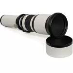 Opteka 650-1300mm f 8-16 Preset Telephoto Zoom Lens for T Mount White