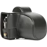 MegaGear MG917 Ever Ready Leather Case with Bottom Opening for Olympus PEN E-PL8 Black