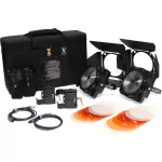 Zylight F8-200 Daylight LED Fresnel Dual Head ENG Kit with Gold Mount Battery Plates and Case