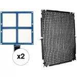 Intellytech LiteCloth LC-160 Foldable 2x2 LED 2-Light Kit with Grid & Diffusion