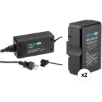 Watson Pro 14.4V 158Wh Slim Li-Ion 2-Battery Kit with Single D-Tap Charger (Gold Mount)