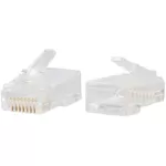 C2G RJ45 Cat6 Modular Plug For Round Solid/Stranded Cable Multipack (50-Pack)