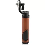 CAMVATE Leather Handgrip with ARRI-Style Rosette (Brown)