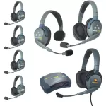 Eartec HUB715MXDEU UltraLITE 7-Person HUB Intercom System with Max 4G Double Headset (EU)