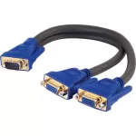 C2G 1 Ultima One HD15 M to Two HD15 F SXGA Monitor Y-Cable