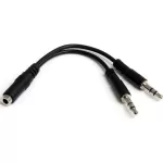 StarTech 3.5mm TRRS Stereo Female to 2 3.5mm TRS Stereo MUYHSFMM