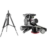 Manfrotto 028B Triman Camera Tripod with Geared Center Column  XPRO Geared 3Way PanTilt Head Kit