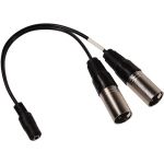 ALZO 35mm Female to Dual XLR Male Stereo Microphone Adapter Cord for Pro Camcorders 8